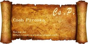 Cseh Piroska névjegykártya