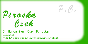 piroska cseh business card